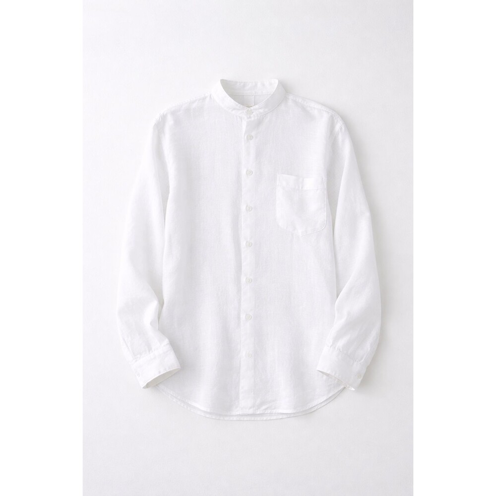 Gold Crest Mens Pure Linen White Button Down Shirt Size L Casual Capsule Coastal